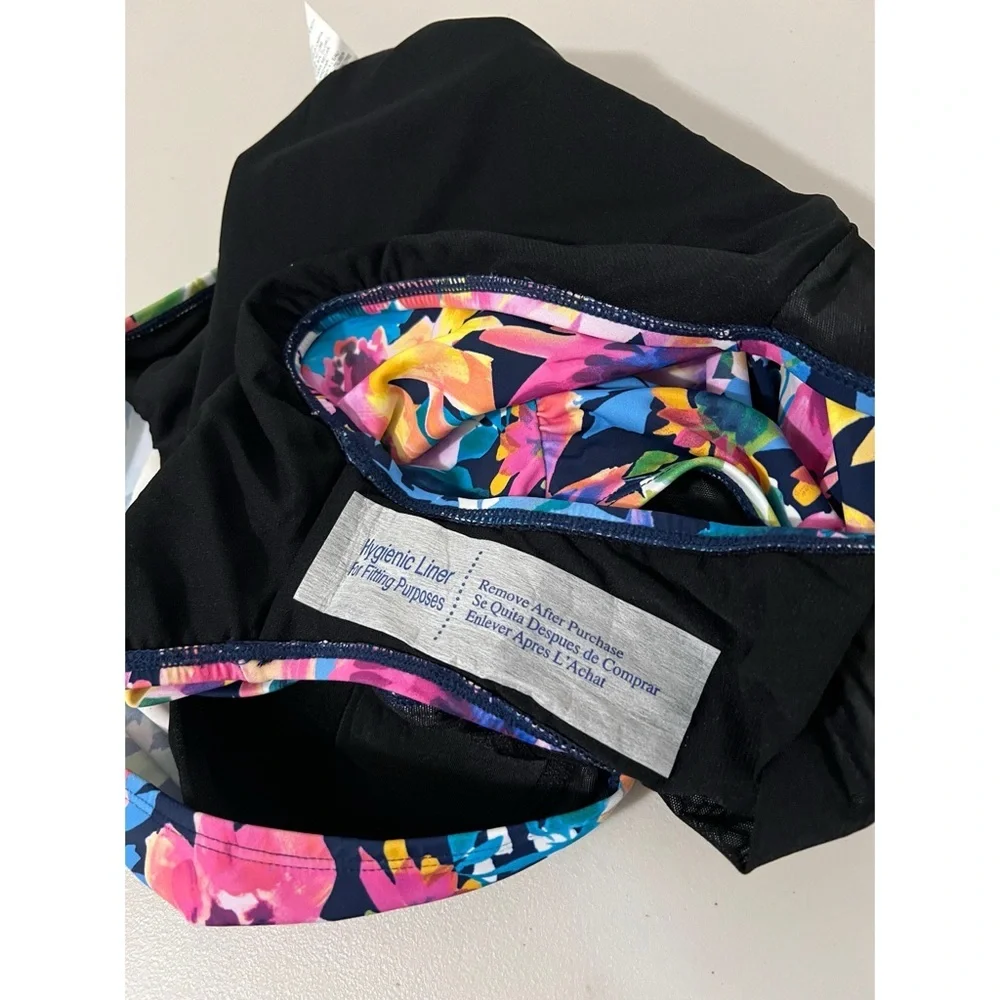 Swim Solutions Garden‎ Dreams Print Flutter Sleeve One-Piece Swimsuit Size 12 - Picture 7 of 7